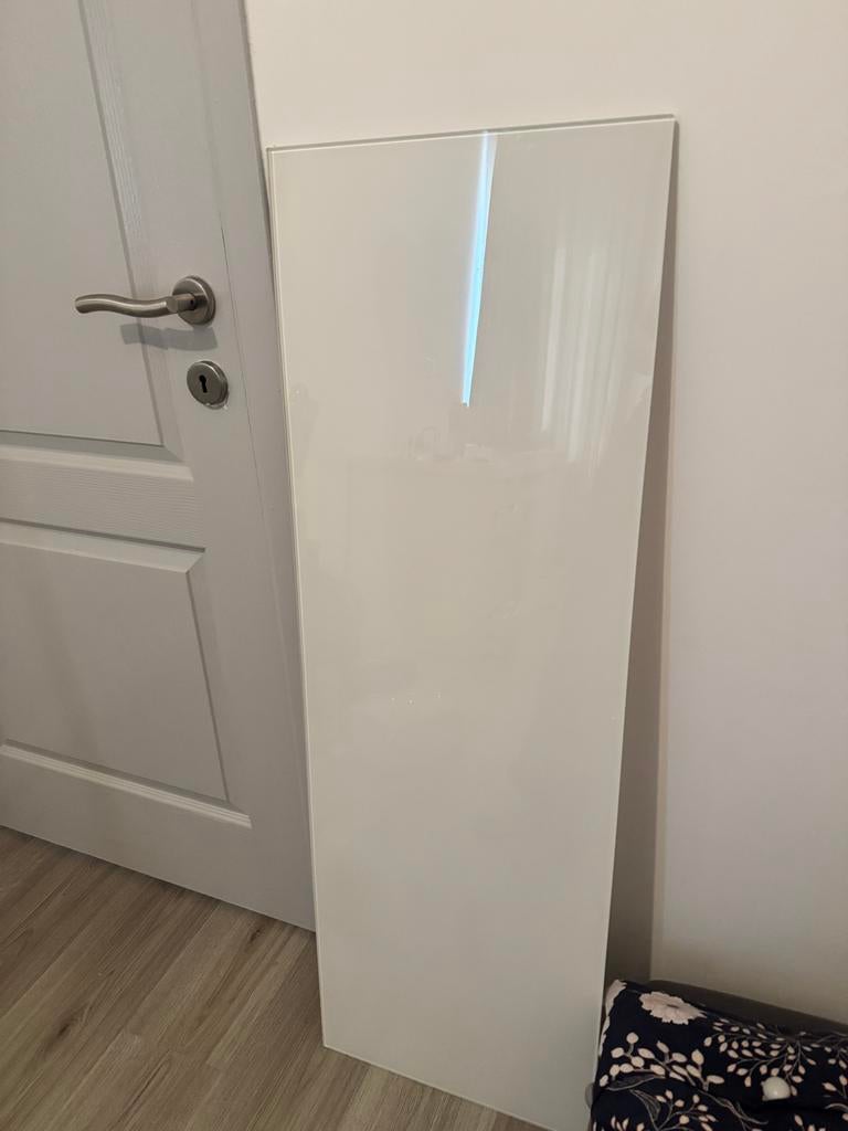 Glanzend wit glas, glasplaat120x40, Ophalen, Zo goed als nieuw