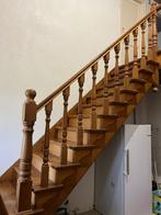 Massief Eiken houten trap, Ophalen, Gebruikt, Trap, 2 tot 4 meter