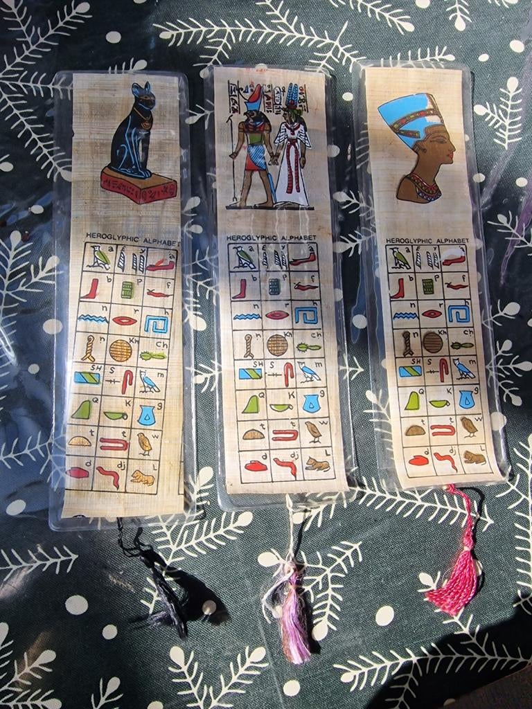 Boekenlegger Egypte papyrus handbeschilderd, Ophalen of Verzenden, Nieuw, Buitenland