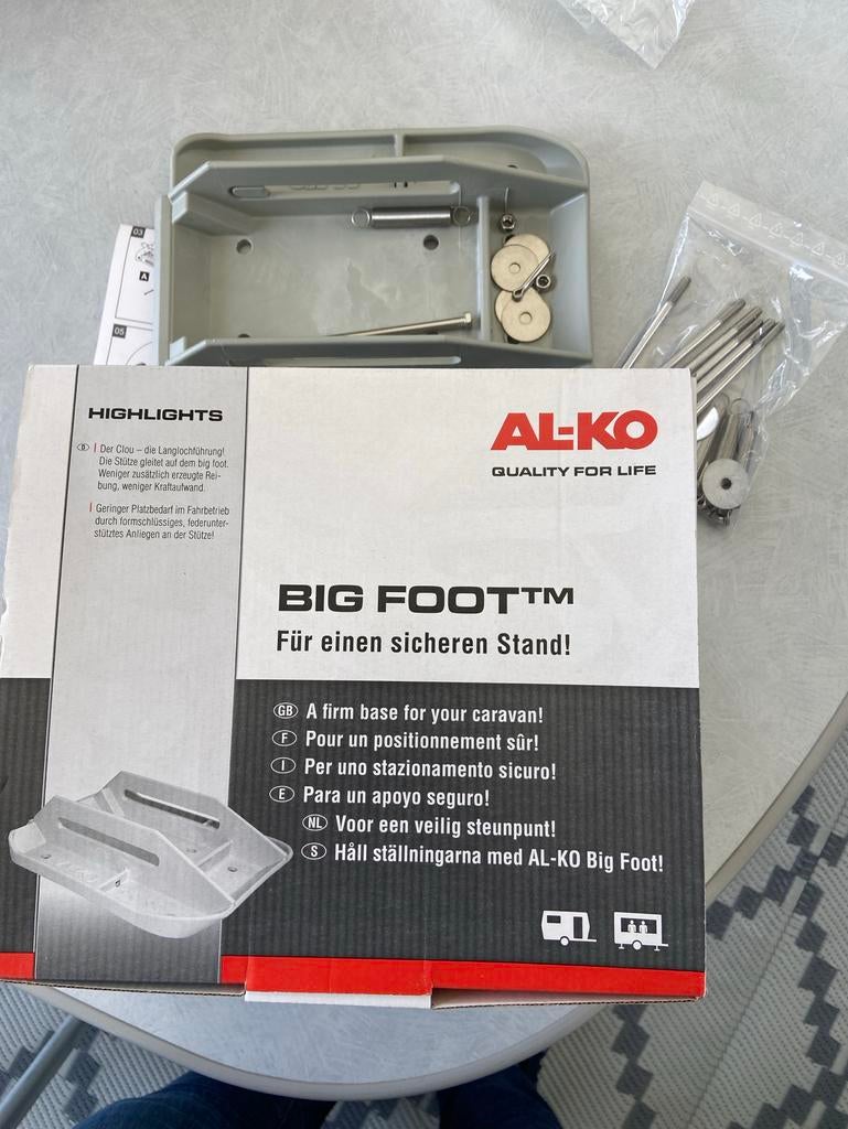 AL-KO Big Foot steunplaten (3 stuks) mag ook 1 kopen, Caravans en Kamperen, Ophalen of Verzenden, Nieuw