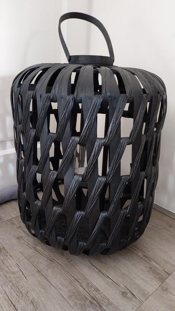 Heel groot windlicht, Huis en Inrichting, Overige materialen, 50 tot 75 cm, Zwart, Ophalen of Verzenden