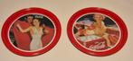 Vintage, blikken Coca-Cola onderzetters / coasters, Ophalen of Verzenden, Zo goed als nieuw, Gebruiksvoorwerp