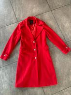 Nikkie rode lange jas - wol, Ophalen of Verzenden, Gedragen, Maat 38/40 (M), Rood