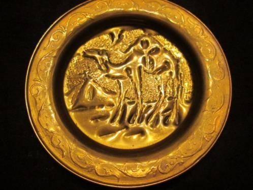 klein koperen bordje kameel 10 x 10 cm, Ophalen of Verzenden, Koper