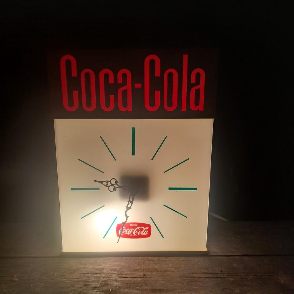 Coca-cola klok Vintage, Verzamelen, Ophalen, Gebruikt, Reclamebord