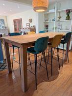 Hoge houten eettafel (bartafel), Ophalen, Gebruikt, 100 tot 150 cm, Vijf personen of meer
