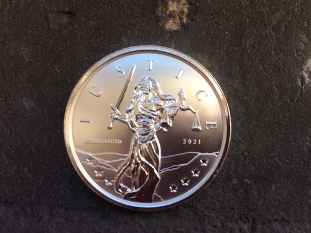 2021 Gibraltar - Lady Justice - 1 oz silver 1e uitgifte !, Postzegels en Munten, Edelmetalen en Baren, Zilver, Ophalen of Verzenden