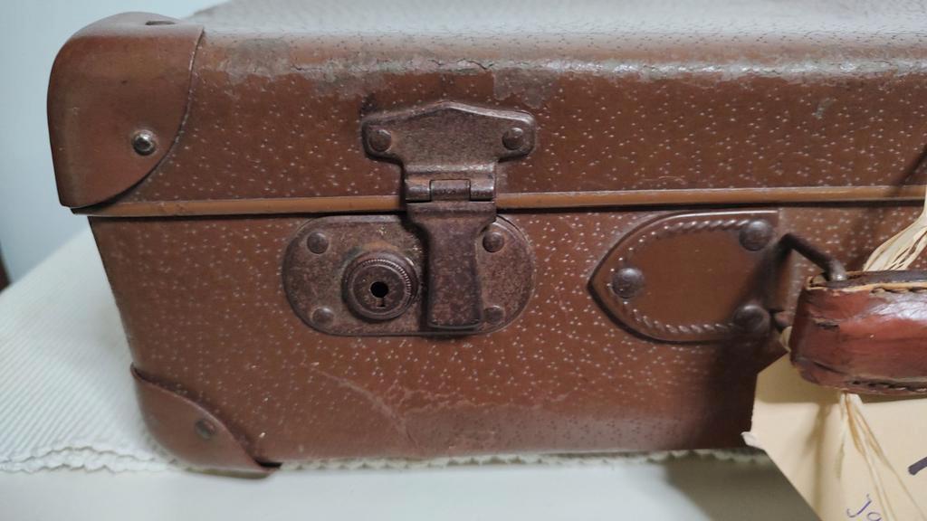 K503 VINTAGE jaren 30-40 koffer van geperst karton, Overige materialen, Gebruikt, 50 tot 60 cm, -