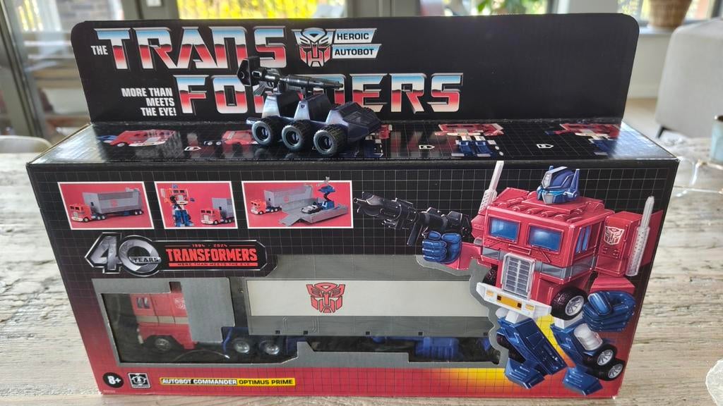 40th anniversary Optimus Prime met og roller en toyhax, G1, Ophalen of Verzenden, Zo goed als nieuw, Autobots