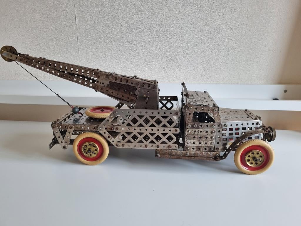 Meccano Takelwagen Jaren '20 - Metaal - 60cm, Overige merken, Gebruikt, Groter dan 1:32, Ophalen of Verzenden