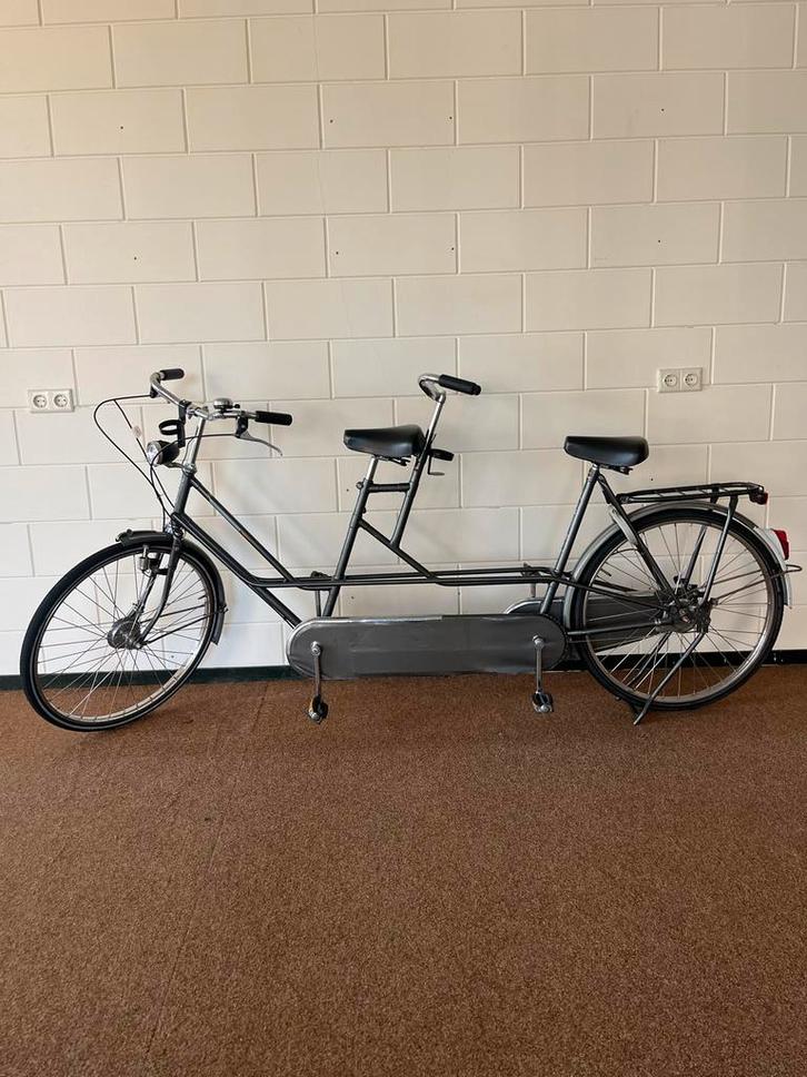 Stevige Gazelle tandem met goede verlichting, Fietsen en Brommers, Fietsen | Tandems, Gebruikt, Minder dan 10 versnellingen, Ophalen