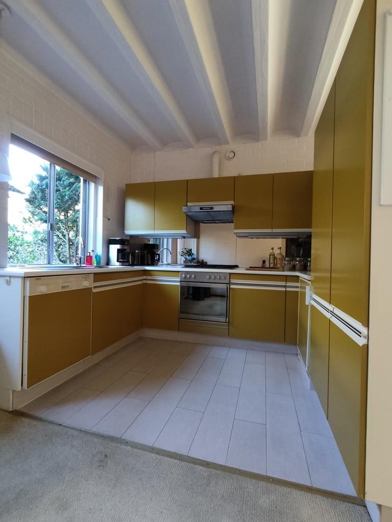 Vintage Bruynzeel 1974 greeploze keuken - Olijfgroen, Ophalen, Gebruikt, U-keuken, Groen