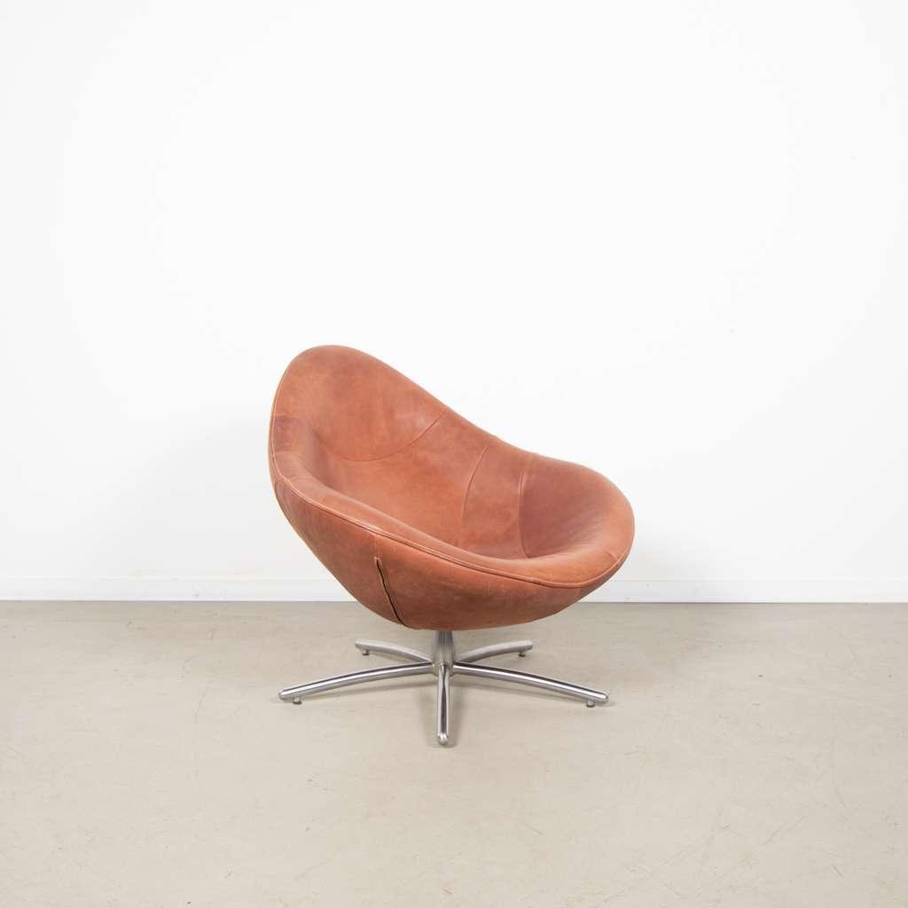 1x Label Hidde Fauteuil Cognac Leer