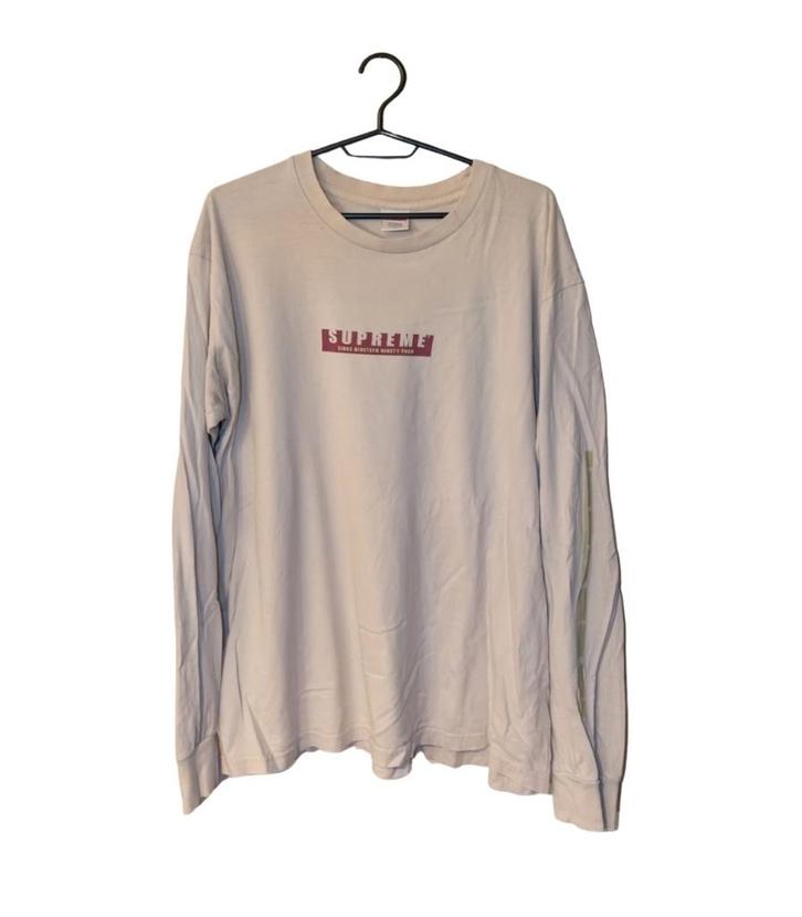 FW18 Supreme 1994 L/S Tee – Size Large – Natural / Off White, Kleding | Heren, T-shirts, Gedragen, Maat 52/54 (L), Wit, Ophalen of Verzenden