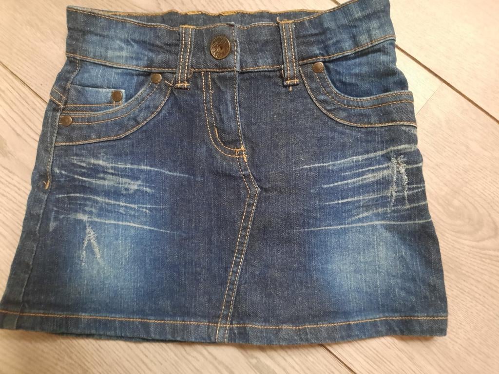Pocopiano spijkerrokje rok denim blauw maat 128, Meisje, Zo goed als nieuw, Jurk of Rok, Pocopiano