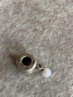 Bedel in Pandora stijl met wit steentje, Overige merken, Overige materialen, Gebruikt, Ophalen of Verzenden