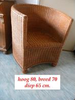 FAUTEUIL RIET, RIETEN FAUTEUIL RIETEN STOEL HALFROND, Huis en Inrichting, Fauteuils, Ophalen, Gebruikt, Riet of Rotan, 75 tot 100 cm