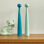 Deens design KANDELAREN Applicata hout retro vintage Scandi, Huis en Inrichting, Woonaccessoires | Kandelaars en Kaarsen, Gebruikt