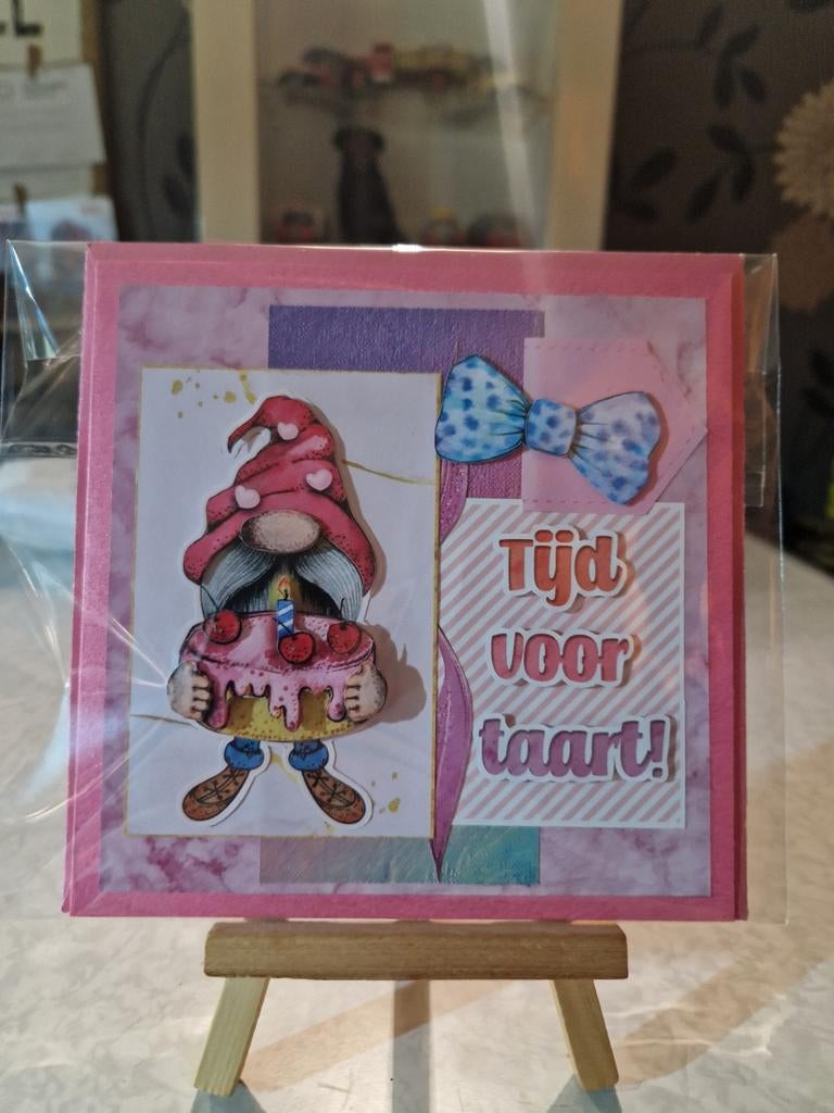 Kaartje verjaardag gnoom 1, Ophalen of Verzenden, Nieuw, Overige thema's