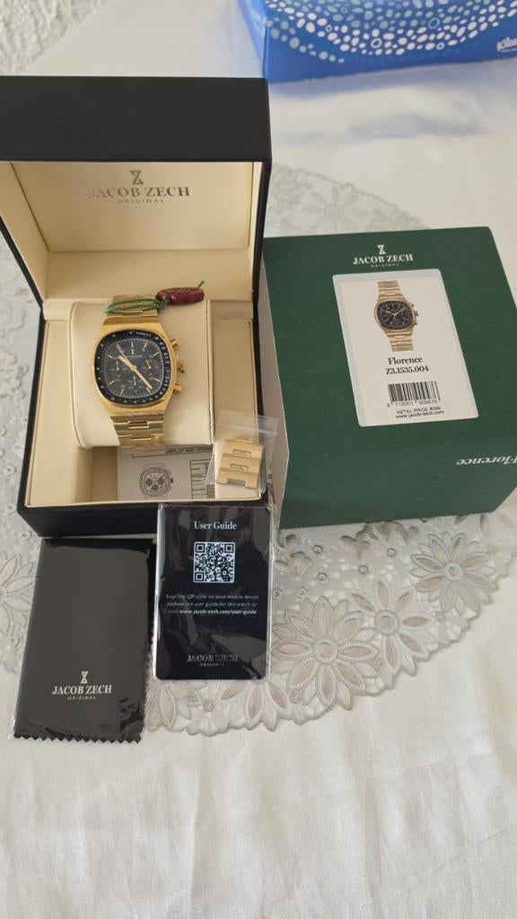 Jacob Zech Florence Heren Horloge Goudkleurig, Ophalen