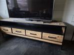 Stoer Tv meubel van mangohout en metaal, Huis en Inrichting, Kasten | Televisiemeubels, Ophalen, Gebruikt, 150 tot 200 cm, Minder dan 100 cm