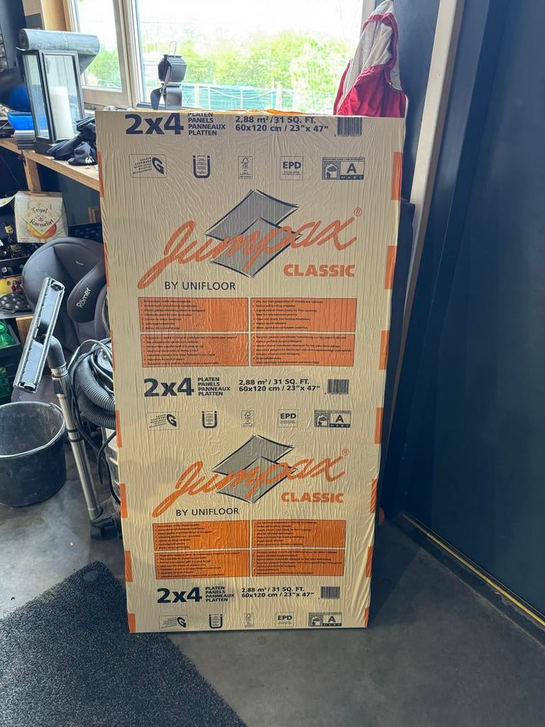 Nieuwe Jumpax Classic ondervloer 2,88 m2, Ophalen, Overige materialen, 30 cm of meer, 50 tot 150 cm