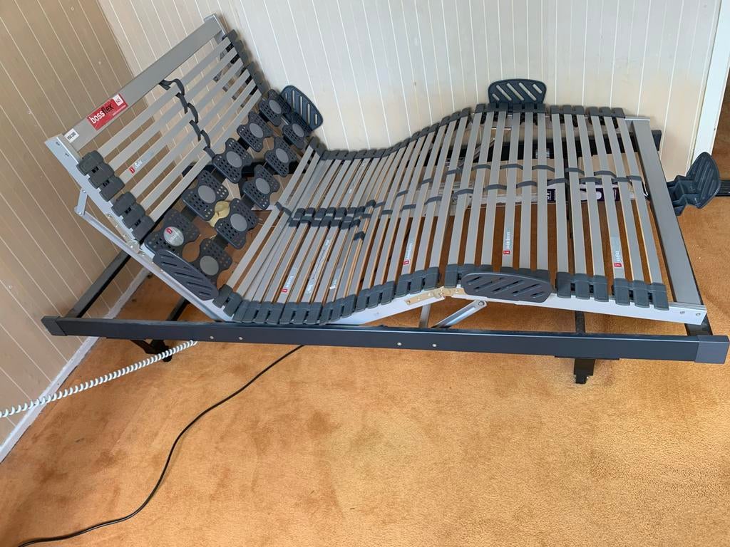 Verstelbare lattenbodem 100x200 cm evt met matras, Eenpersoons, Ophalen of Verzenden, 200 cm, Metaal