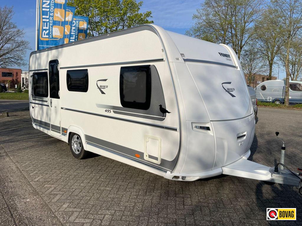 Fendt Bianco 495 SFB, Caravans en Kamperen, Caravans, Bedrijf, tot en met 4, 1250 - 1500 kg, Rondzit, Fendt, Frans bed, Overige typen