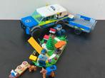 Lego Politie auto met aanhanger en figuren, Ophalen of Verzenden, Gebruikt, Complete set, Lego