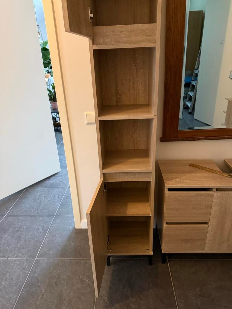 Badkamermeubel - complete set, Huis en Inrichting, Ophalen, (Half)hoge kast, Minder dan 50 cm, Zo goed als nieuw