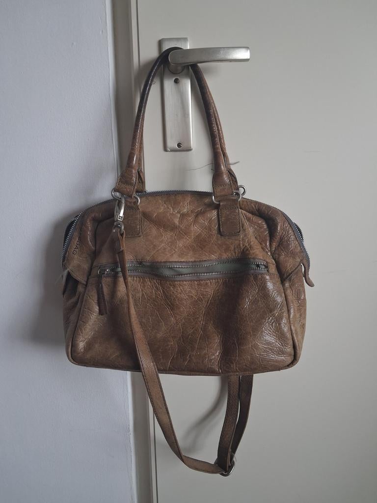 Cowboysbag handtas/schoudertas - gebruikt, Ophalen of Verzenden, Gebruikt, Bruin, Handtas