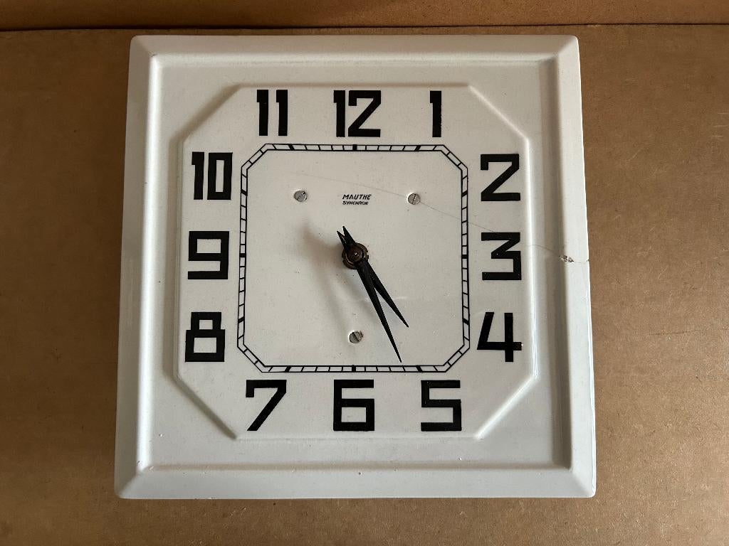 Wand klok mauth synchron keramiek wit, Ophalen