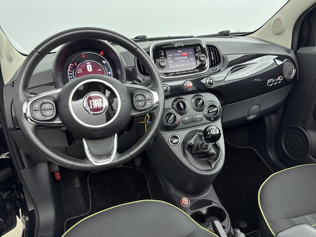 Fiat 500 C 1.2 69Pk Lounge | Cabrio | Airco | Parkeersensore, Stof, Gebruikt, 4 cilinders, Cabriolet