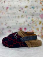 Gucci GG navy wool mules schoenen maat 32 uniseks, Gebruikt, Jongen of Meisje, Schoenen, Gucci EU