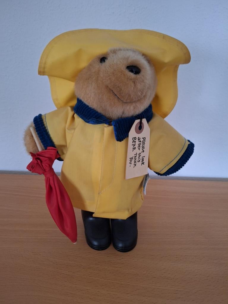 Beertje Paddington met regenkleding, Verzamelen, Beren en Cherished Teddies, Ophalen of Verzenden, Stoffen beer, Overige merken