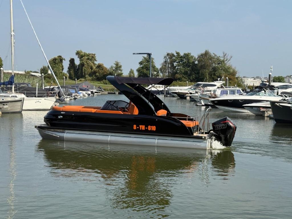 Dutchpontoons 25 Pontonboot, Ophalen, 50 pk of meer, Nieuw, Buitenboordmotor