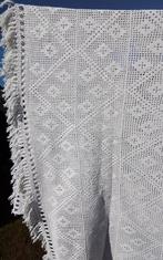 💐VINTAGE GEHAAKTE SPREI VAN OMA CREME KLEURIG, Ophalen of Verzenden, Gebruikt, Tweepersoons, Overige typen