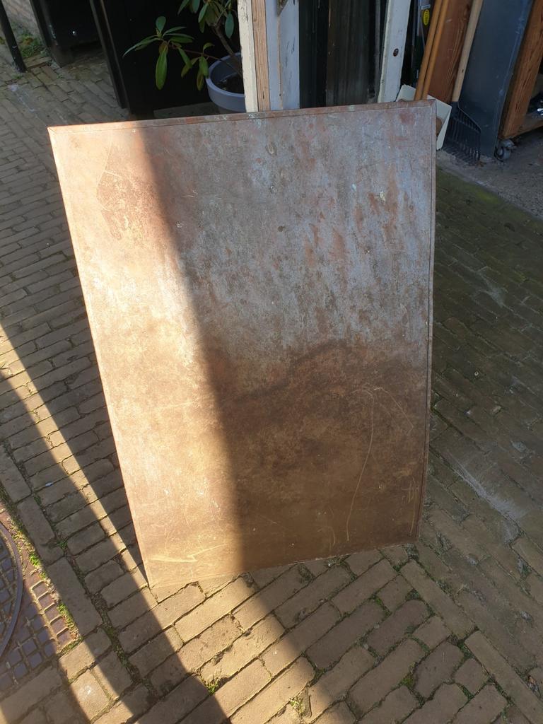 Koperen plaat ca. 100 x 65 cm, Ophalen, Zo goed als nieuw, Overige materialen, Minder dan 20 mm