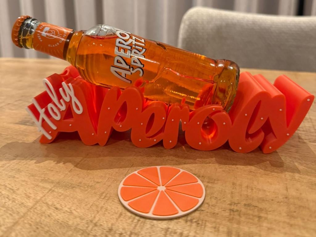 Holy Aperoly Houder | Aperol Spritz | Zomer Musthave, Kunststof, Nieuw, Ophalen of Verzenden, Minder dan 5 flessen