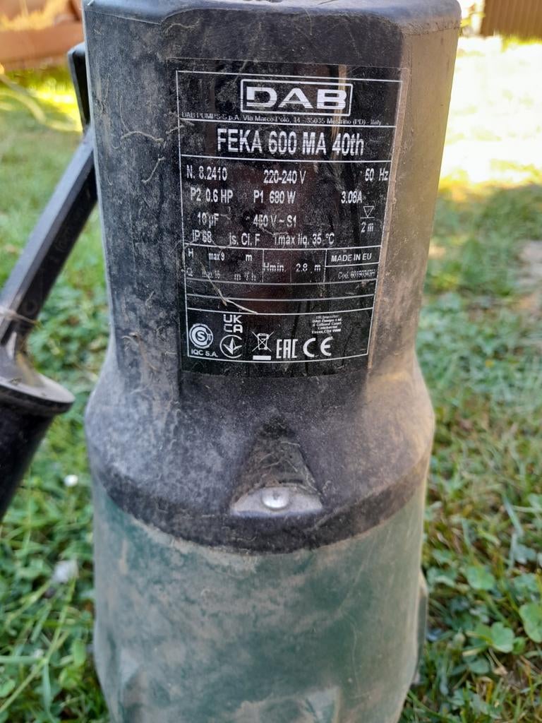 DAB FEKA 600 MA, Ophalen of Verzenden, Gebruikt, Elektrisch, Dompelpomp