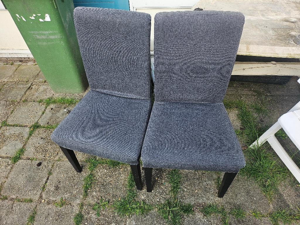 6 x Ikea Hendriksdal Eettafel Stoel, Huis en Inrichting, Stoelen, Ophalen, Gebruikt, Stof, Grijs