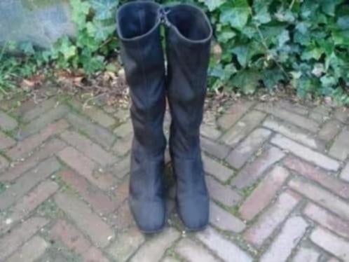 STRETCH LAARZEN BLOKHAK ZWART 37 GRATIS VERZENDING PER POST, Kleding | Dames, Schoenen, Hoge laarzen, Verzenden, Zwart, Zo goed als nieuw