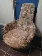 Natuzzi Design Brend, model 2236 "Bond" draaifauteuil, zgan!, Huis en Inrichting, Fauteuils, Ophalen, 75 tot 100 cm, Stof, 50 tot 75 cm