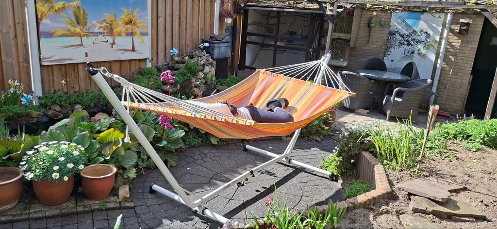 Hangmat met standaard, Ophalen of Verzenden, Gebruikt, Met standaard