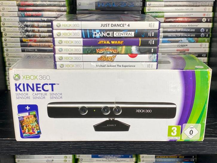 Xbox 360 Kinect Bundel met Sensor Camera & Games, Spelcomputers en Games, Games | Xbox 360, Zo goed als nieuw, Overige genres