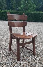 Brutalist eiken eetkamerstoel Dittmann & Co, Ophalen, Bruin, Eén