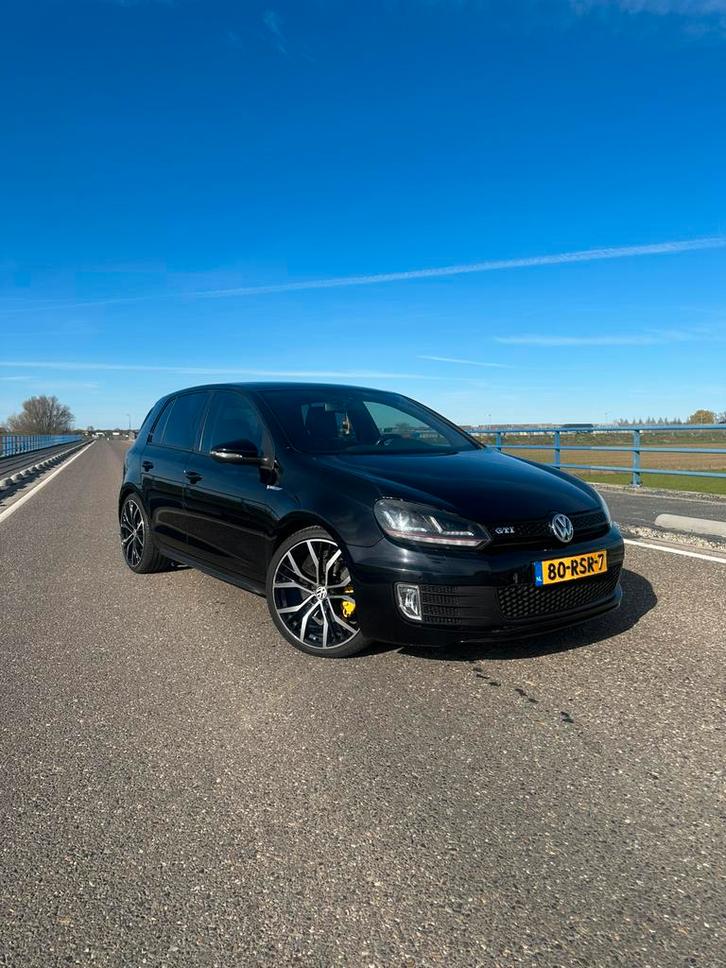 Volkswagen Golf 6 GTI 2.0 155KW DSG 2009 Zwart, Auto's, Volkswagen, Bedrijf, Golf, ABS, Achteruitrijcamera, Airbags, Airconditioning