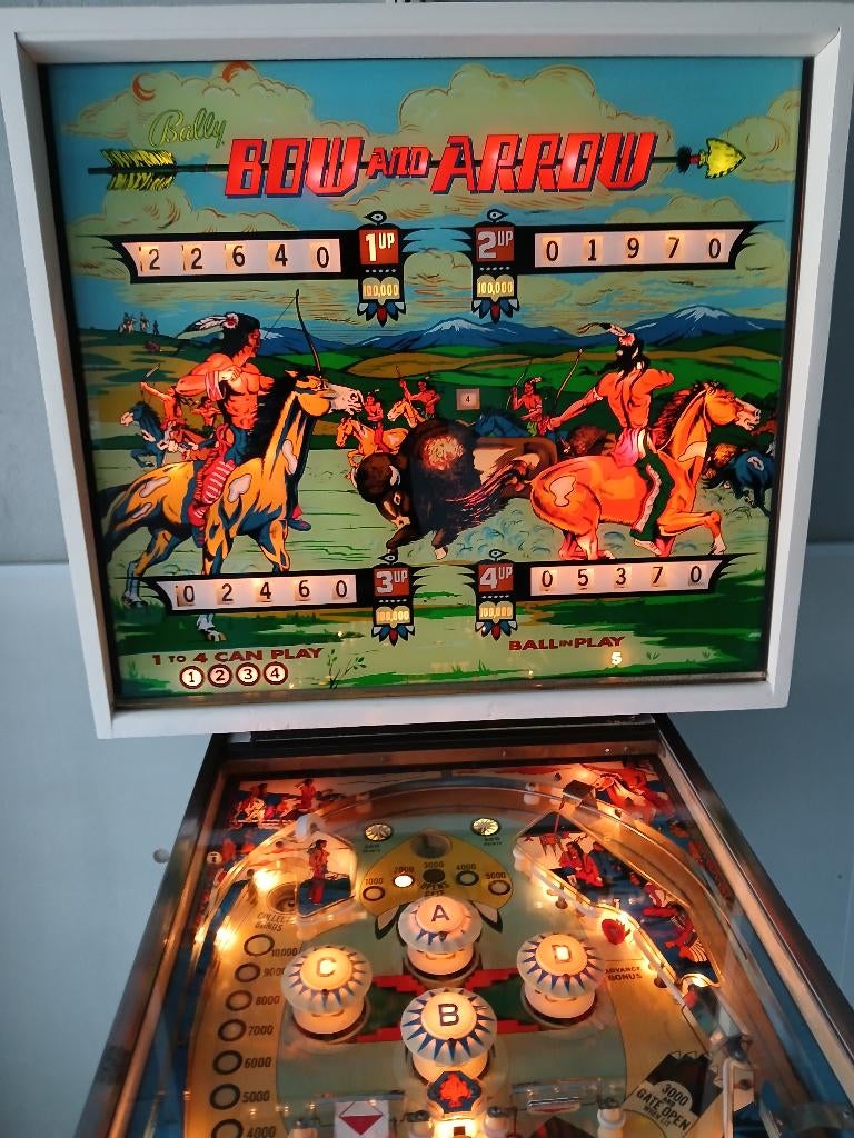 Flipperkast Bally BOW and ARROW, Ophalen, Gebruikt, Mechanisch, Bally