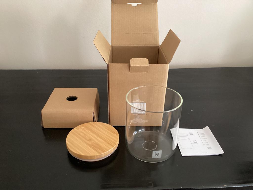 Dit is een glazen Nespresso capsulehouder  voor koffie cups, Witgoed en Apparatuur, Koffiemachine-accessoires, Nespresso, Nieuw