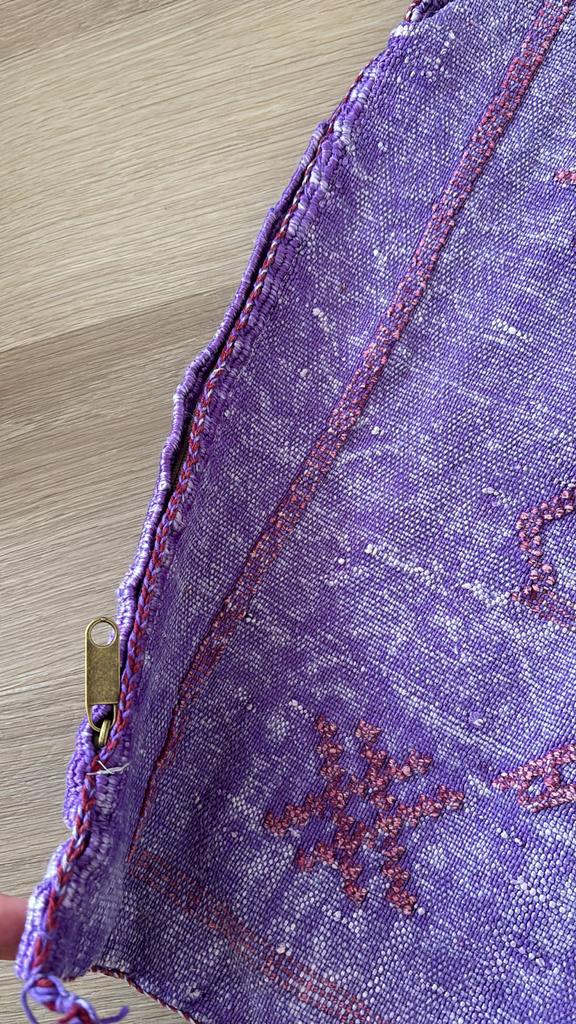 Marokkaans kussenhoes Berbers Marrakech kelim paars, Ophalen of Verzenden, Gebruikt, Paars, Rechthoekig